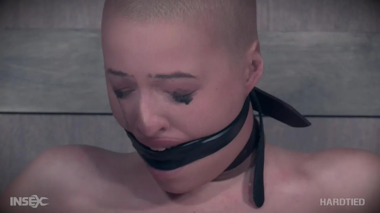 Hard Tied big-boobed hottie and her first painful tit bondage