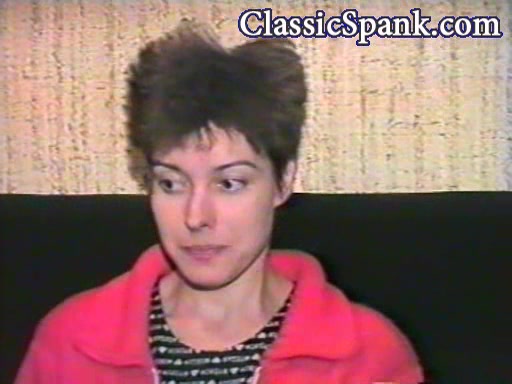 Cutie from 90s with weird hairstyle got spanked on the casting