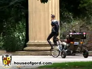 Latex rickshaw and master have a very nice public disgrace action